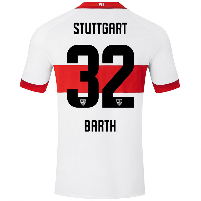 Kinderen Tom Barth #32 Wit Rood Thuisshirt Thuistenue 2024/25 T-Shirt België