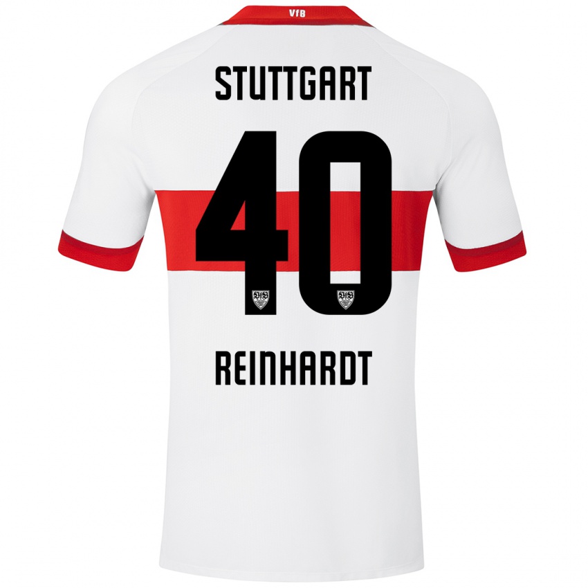 Kinderen Peter Reinhardt #40 Wit Rood Thuisshirt Thuistenue 2024/25 T-Shirt België