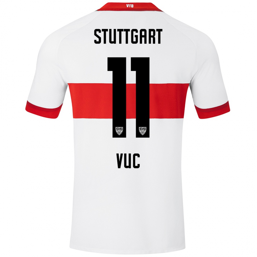 Kinderen Patrick Vuc #11 Wit Rood Thuisshirt Thuistenue 2024/25 T-Shirt België