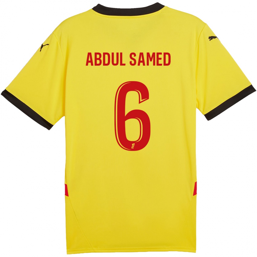 Enfant Maillot Salis Abdul Samed #6 Jaune Rouge Tenues Domicile 2024/25 T-Shirt Belgique