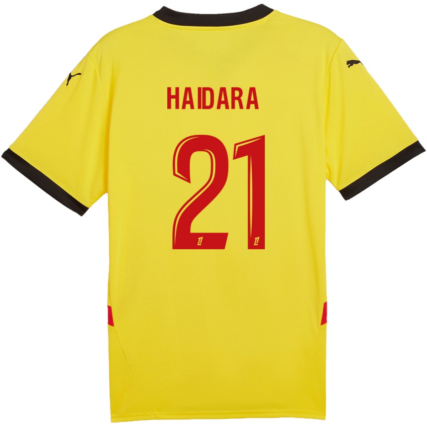 Kinderen Massadio Haidara #21 Geel Rood Thuisshirt Thuistenue 2024/25 T-Shirt België