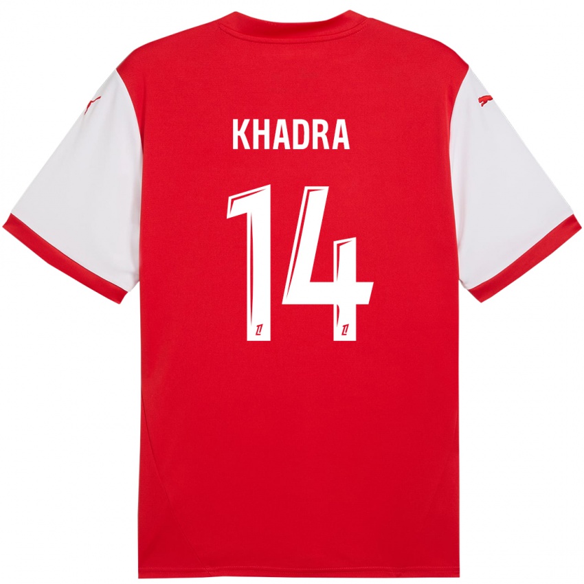 Kinderen Reda Khadra #14 Rood Wit Thuisshirt Thuistenue 2024/25 T-Shirt België