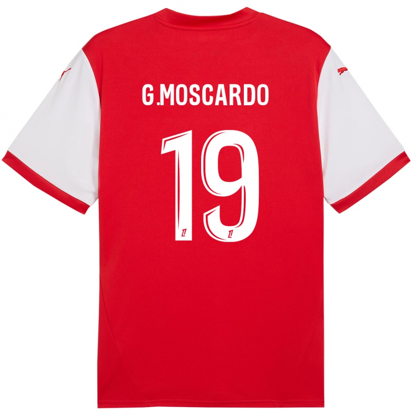 Enfant Maillot Gabriel Moscardo #19 Rouge Blanc Tenues Domicile 2024/25 T-Shirt Belgique