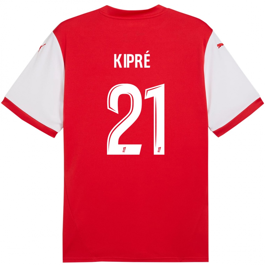 Kinderen Cédric Kipré #21 Rood Wit Thuisshirt Thuistenue 2024/25 T-Shirt België