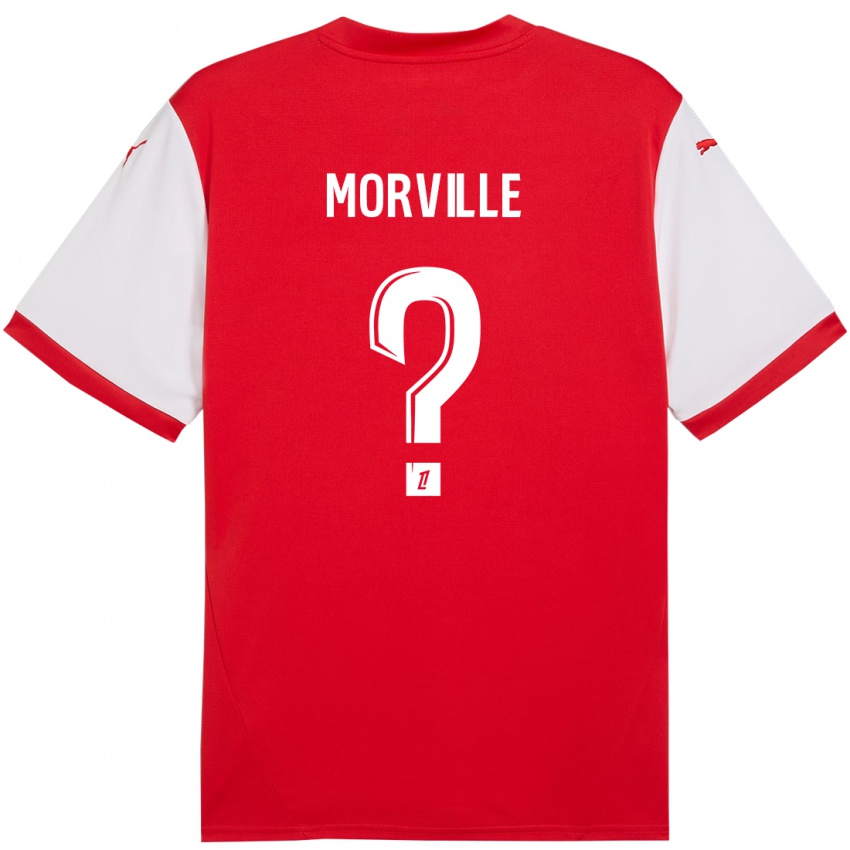 Enfant Maillot Matisse Morville #0 Rouge Blanc Tenues Domicile 2024/25 T-Shirt Belgique