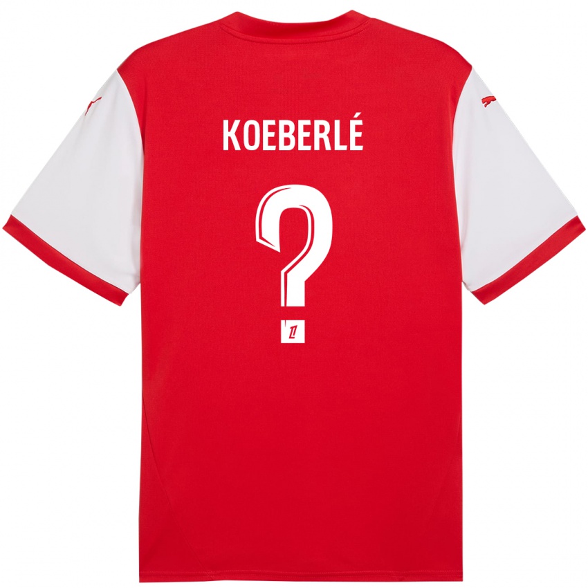 Kinderen Samuel Koeberlé #0 Rood Wit Thuisshirt Thuistenue 2024/25 T-Shirt België