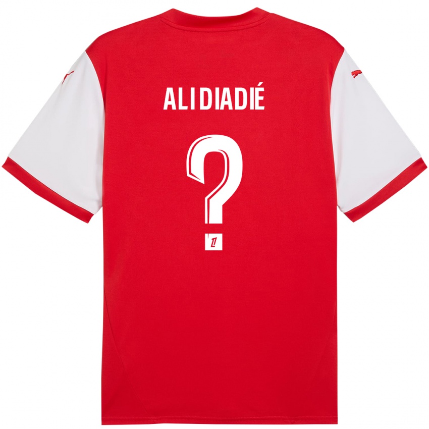 Kinderen Mohamed Ali Diadié #0 Rood Wit Thuisshirt Thuistenue 2024/25 T-Shirt België