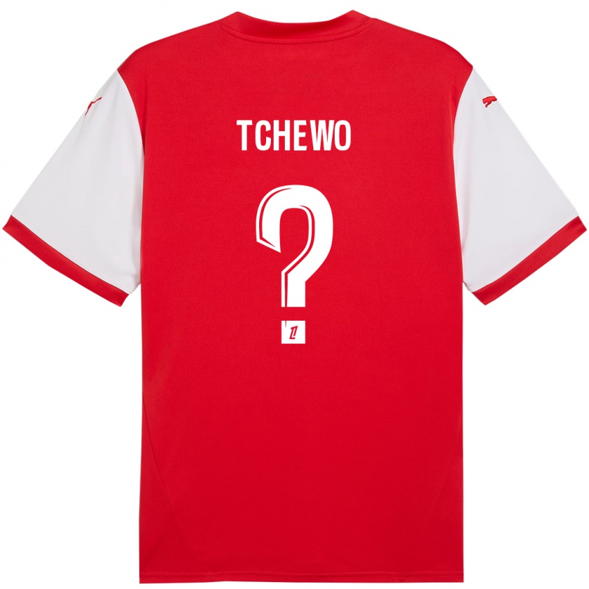 Kinderen Ryan Tchapda Tchewo #0 Rood Wit Thuisshirt Thuistenue 2024/25 T-Shirt België