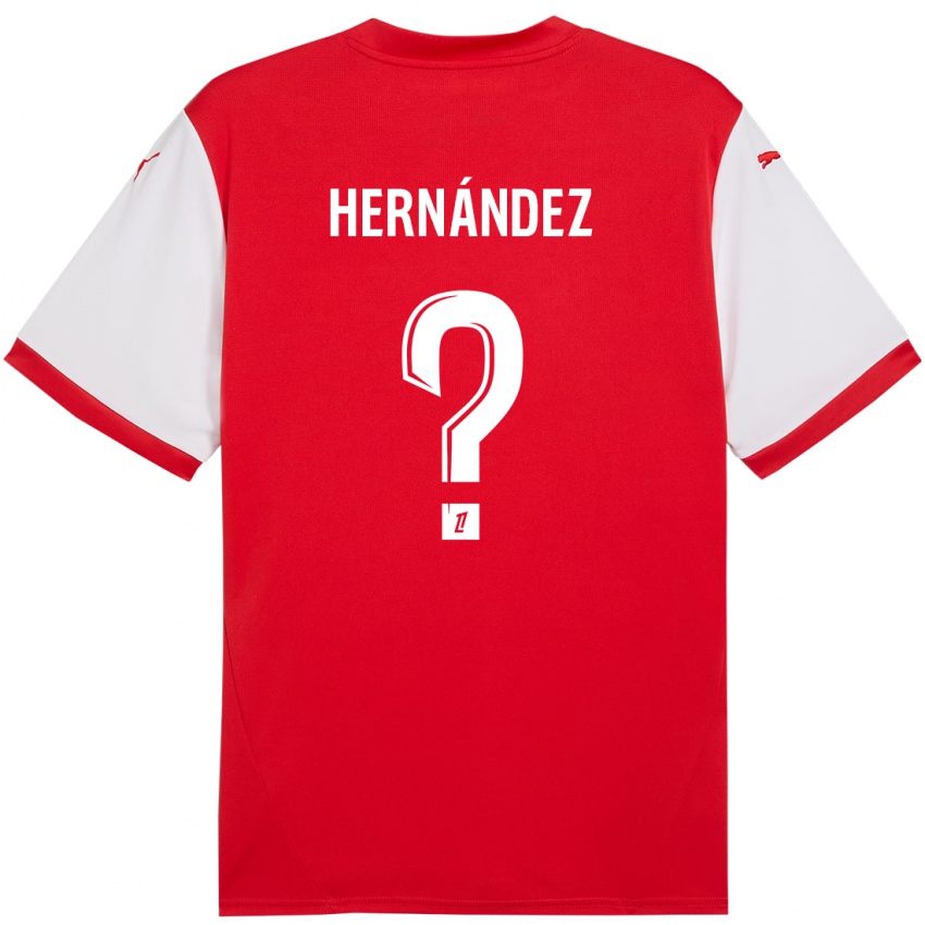 Enfant Maillot Melvin Hernández #0 Rouge Blanc Tenues Domicile 2024/25 T-Shirt Belgique