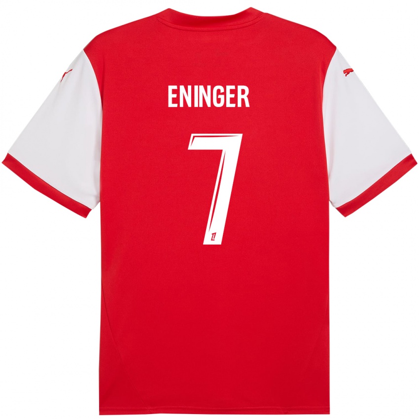 Kinder Thelma Eninger #7 Rot Weiß Heimtrikot Trikot 2024/25 T-Shirt Belgien