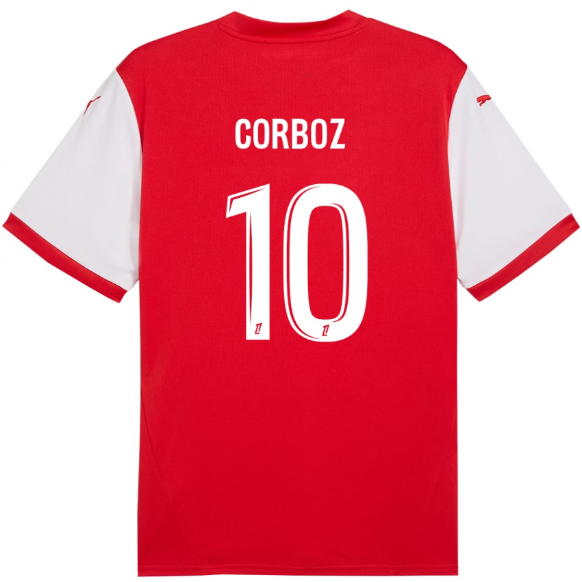 Kinder Rachel Corboz #10 Rot Weiß Heimtrikot Trikot 2024/25 T-Shirt Belgien