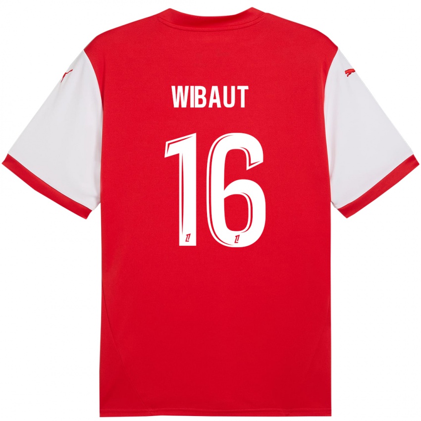 Kinder Clara Wibaut #16 Rot Weiß Heimtrikot Trikot 2024/25 T-Shirt Belgien