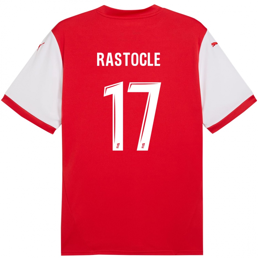 Enfant Maillot Jade Rastocle #17 Rouge Blanc Tenues Domicile 2024/25 T-Shirt Belgique