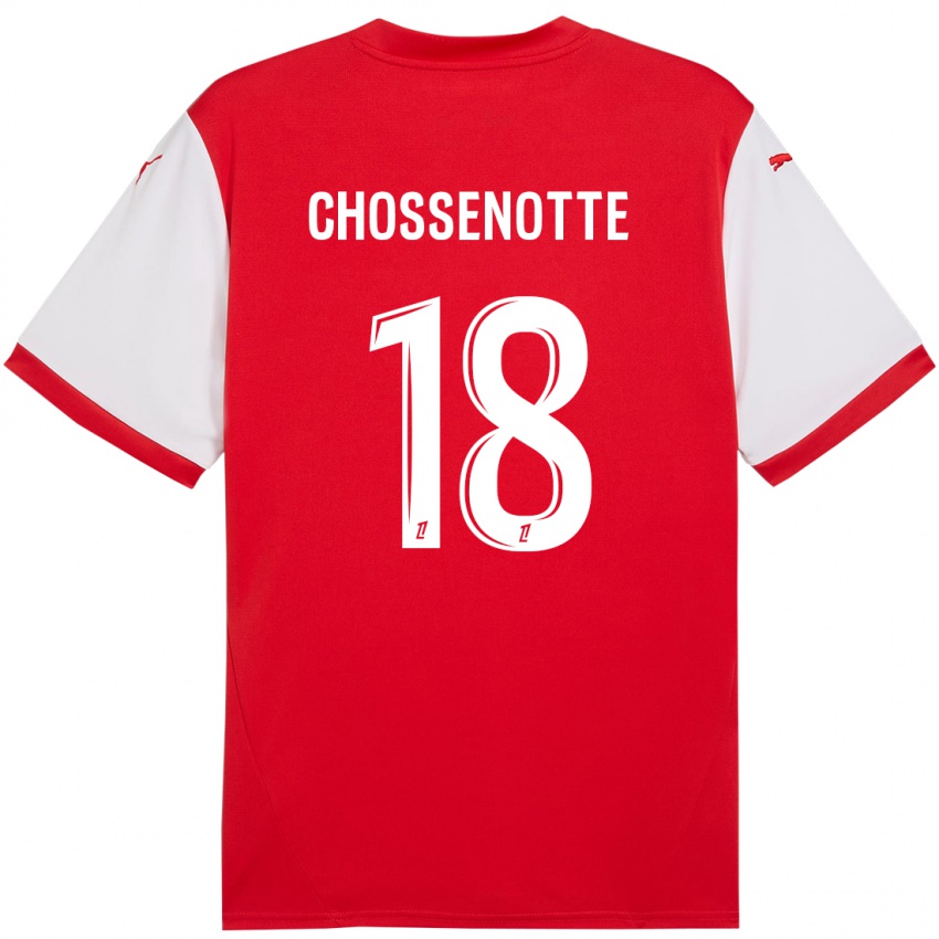 Kinderen Shana Chossenotte #18 Rood Wit Thuisshirt Thuistenue 2024/25 T-Shirt België