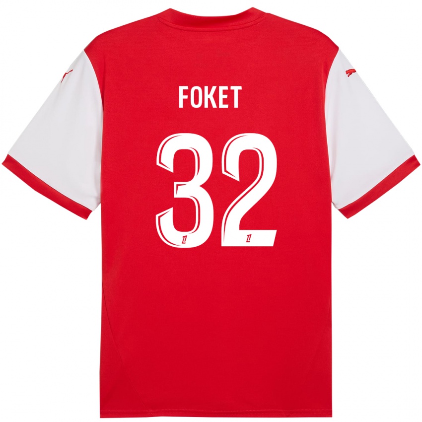 Kinderen Thomas Foket #32 Rood Wit Thuisshirt Thuistenue 2024/25 T-Shirt België