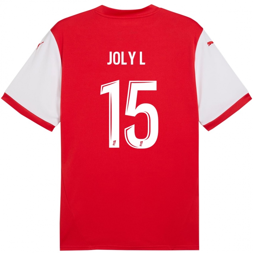 Enfant Maillot Lou Ann Joly #15 Rouge Blanc Tenues Domicile 2024/25 T-Shirt Belgique