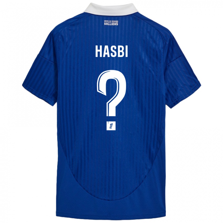 Kinderen Walid Hasbi #0 Blauw Wit Thuisshirt Thuistenue 2024/25 T-Shirt België