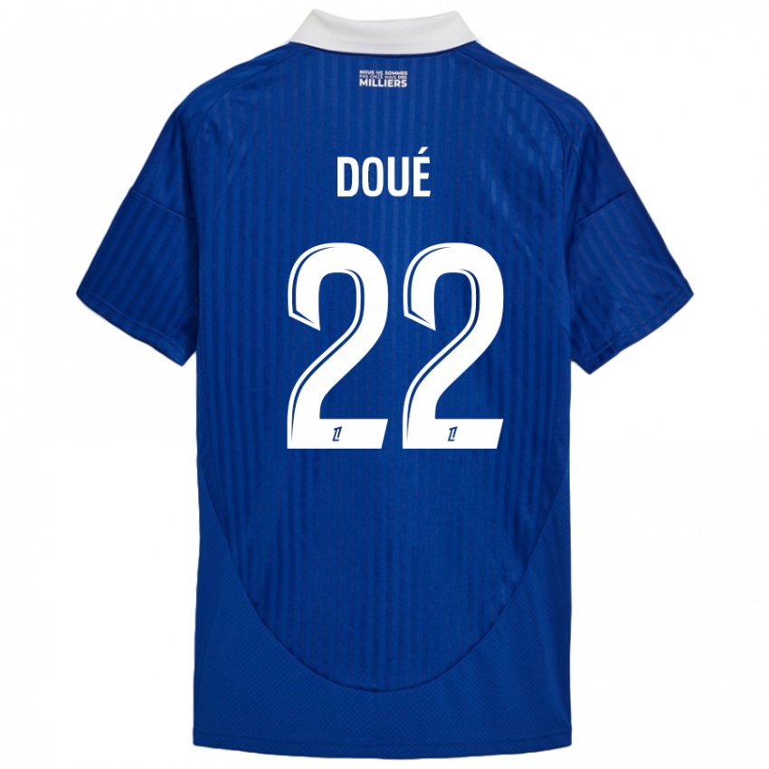 Kinderen Guéla Doué #22 Blauw Wit Thuisshirt Thuistenue 2024/25 T-Shirt België