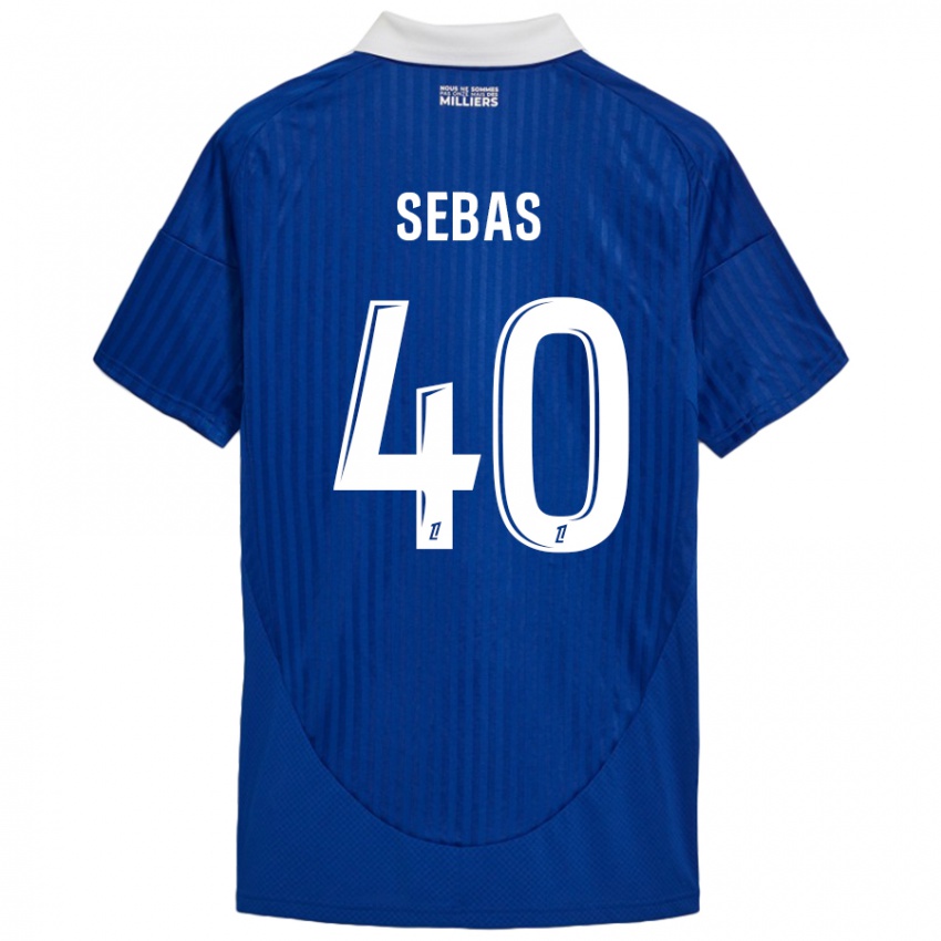 Kinderen Jérémy Sebas #40 Blauw Wit Thuisshirt Thuistenue 2024/25 T-Shirt België