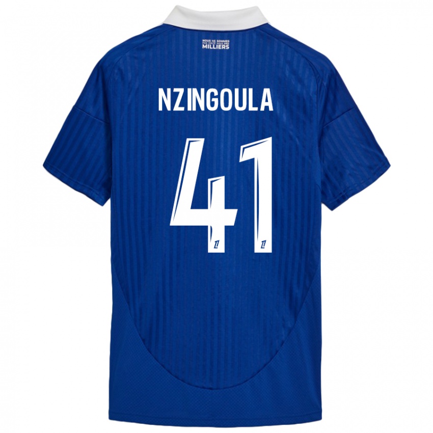 Kinderen Rabby Nzingoula #41 Blauw Wit Thuisshirt Thuistenue 2024/25 T-Shirt België