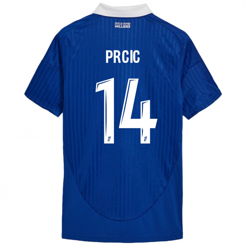 Kinderen Sanjin Prcic #14 Blauw Wit Thuisshirt Thuistenue 2024/25 T-Shirt België