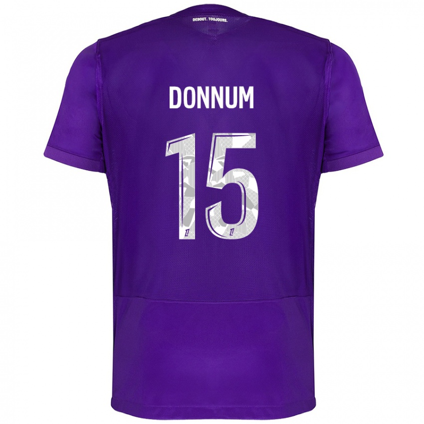 Kinder Aron Dønnum #15 Violett Weiß Heimtrikot Trikot 2024/25 T-Shirt Belgien