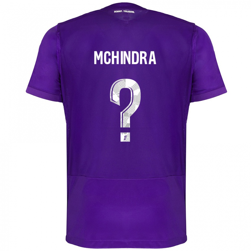 Kinder Naime Said Mchindra #0 Violett Weiß Heimtrikot Trikot 2024/25 T-Shirt Belgien