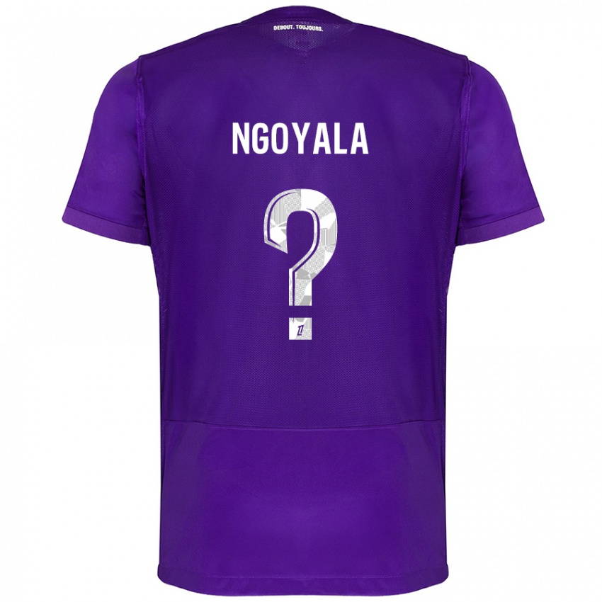 Kinder Frédéric Efuele Ngoyala #0 Violett Weiß Heimtrikot Trikot 2024/25 T-Shirt Belgien