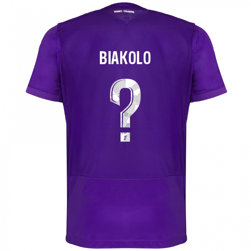 Kinderen Tony Biakolo #0 Paars Wit Thuisshirt Thuistenue 2024/25 T-Shirt België