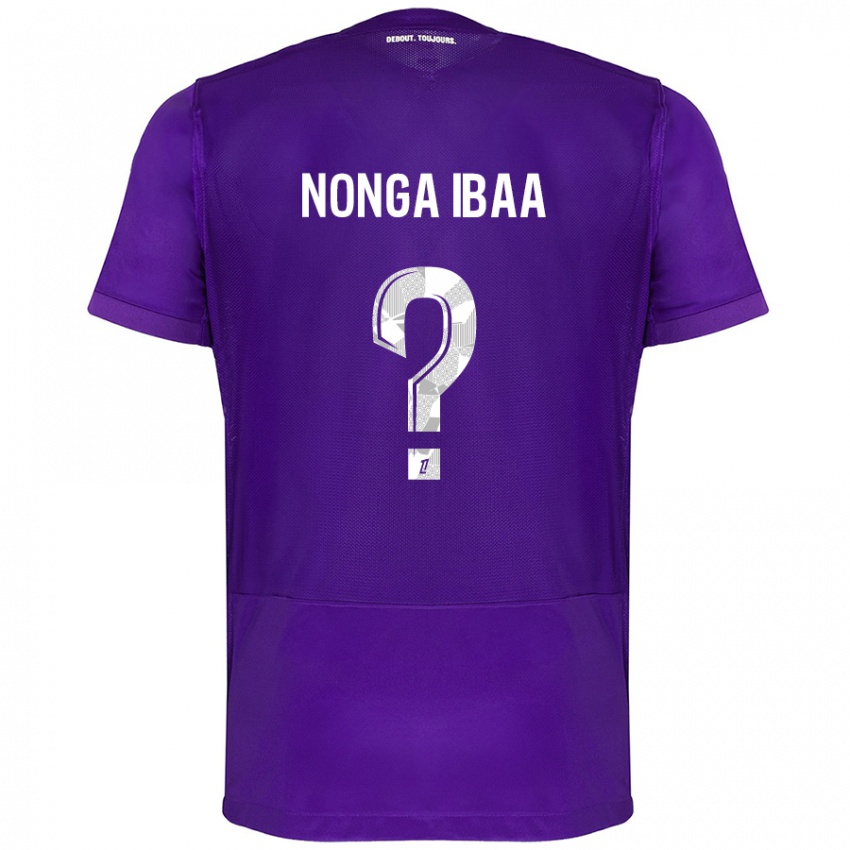 Kinderen Alou Nonga Ibaa #0 Paars Wit Thuisshirt Thuistenue 2024/25 T-Shirt België