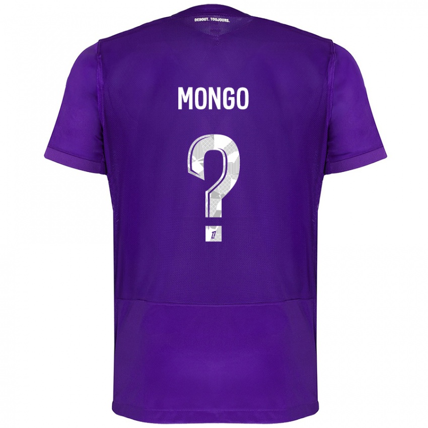 Kinderen Pierre-Wyatt Mongo #0 Paars Wit Thuisshirt Thuistenue 2024/25 T-Shirt België