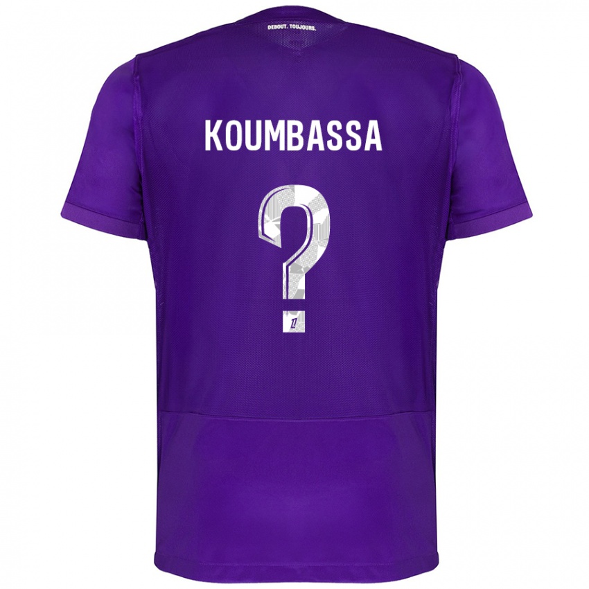 Kinderen Seny Koumbassa #0 Paars Wit Thuisshirt Thuistenue 2024/25 T-Shirt België