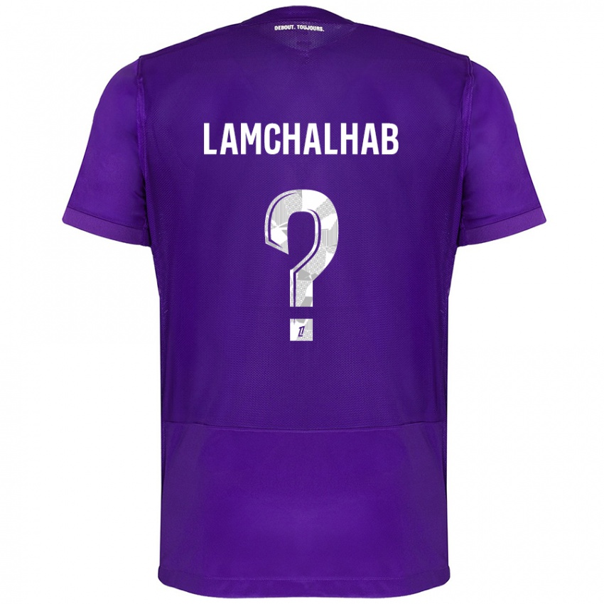 Kinderen Merwan Lamchalhab #0 Paars Wit Thuisshirt Thuistenue 2024/25 T-Shirt België