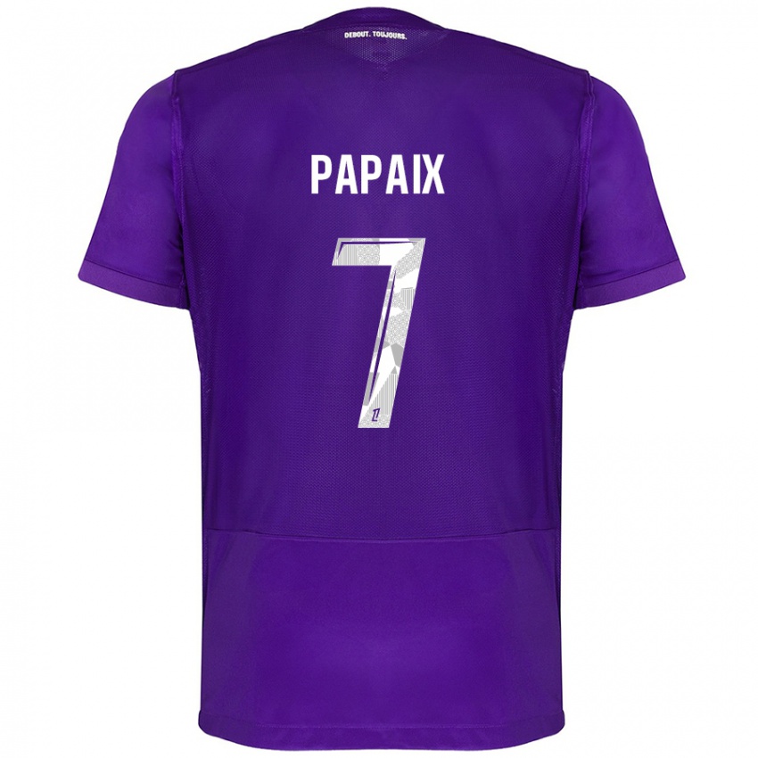 Kinderen Marie Papaix #7 Paars Wit Thuisshirt Thuistenue 2024/25 T-Shirt België