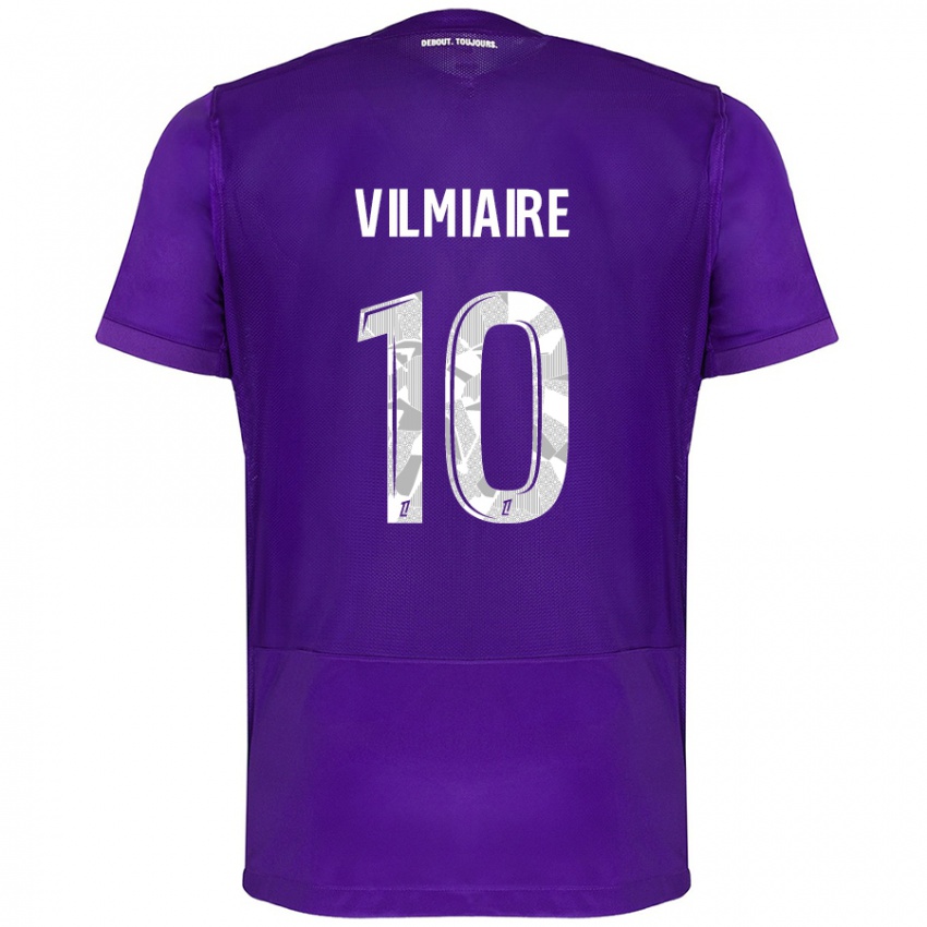 Kinderen Kelly Vilmiaire #10 Paars Wit Thuisshirt Thuistenue 2024/25 T-Shirt België