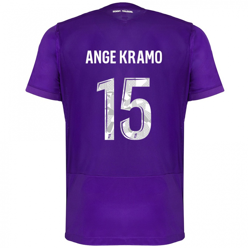 Kinderen Marie Ange Kramo #15 Paars Wit Thuisshirt Thuistenue 2024/25 T-Shirt België