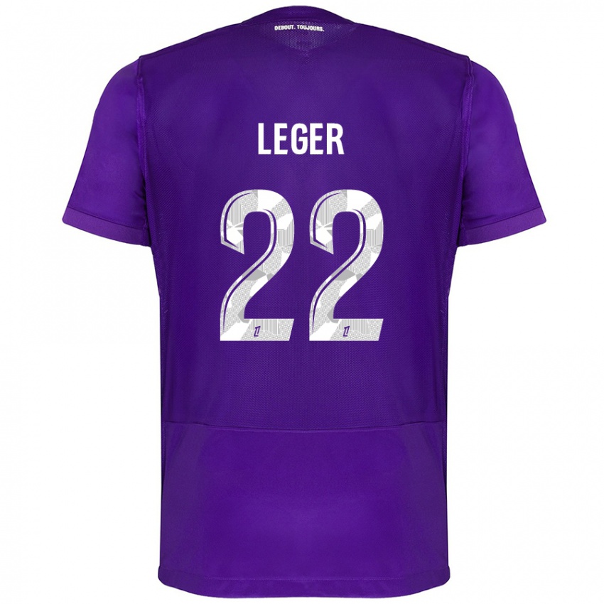 Kinderen Christelle Léger #22 Paars Wit Thuisshirt Thuistenue 2024/25 T-Shirt België