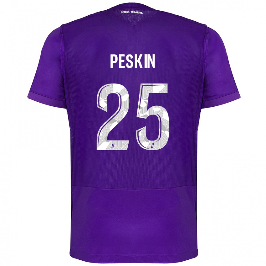 Kinderen Kelso Peskin #25 Paars Wit Thuisshirt Thuistenue 2024/25 T-Shirt België