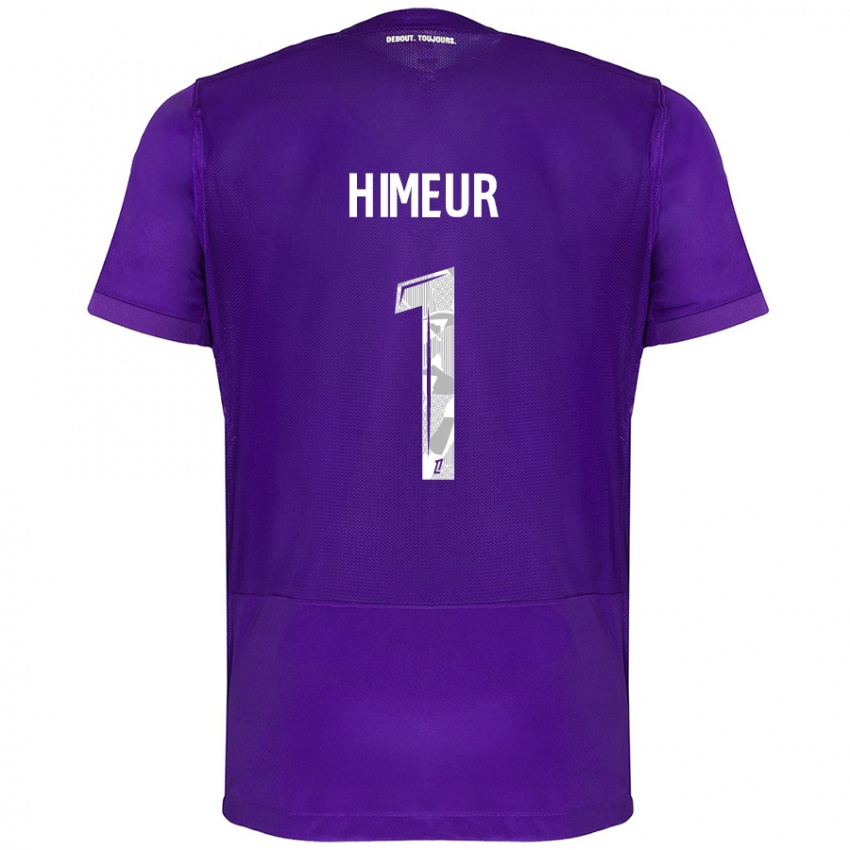 Kinder Thomas Himeur #1 Violett Weiß Heimtrikot Trikot 2024/25 T-Shirt Belgien