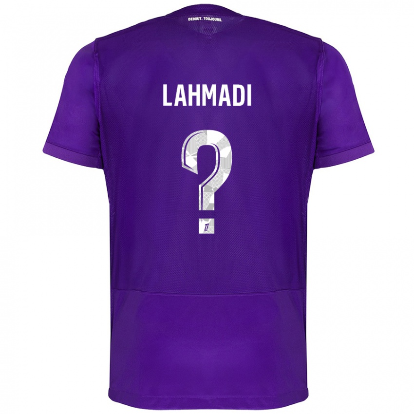 Kinder Noah Lahmadi #0 Violett Weiß Heimtrikot Trikot 2024/25 T-Shirt Belgien