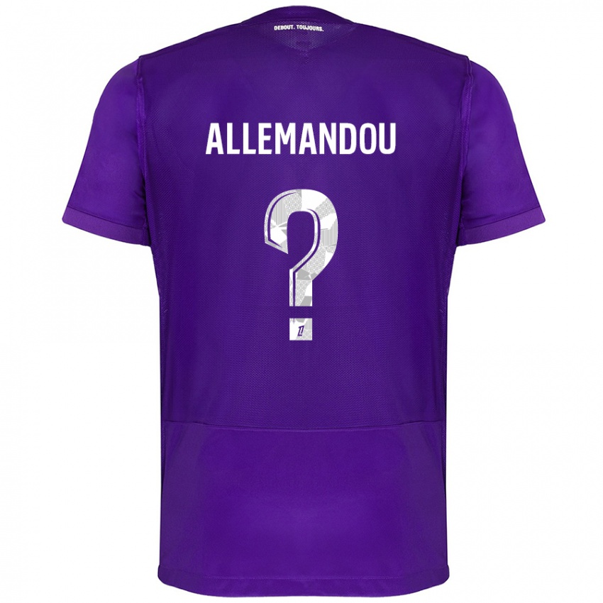 Kinderen Teddy Allemandou #0 Paars Wit Thuisshirt Thuistenue 2024/25 T-Shirt België