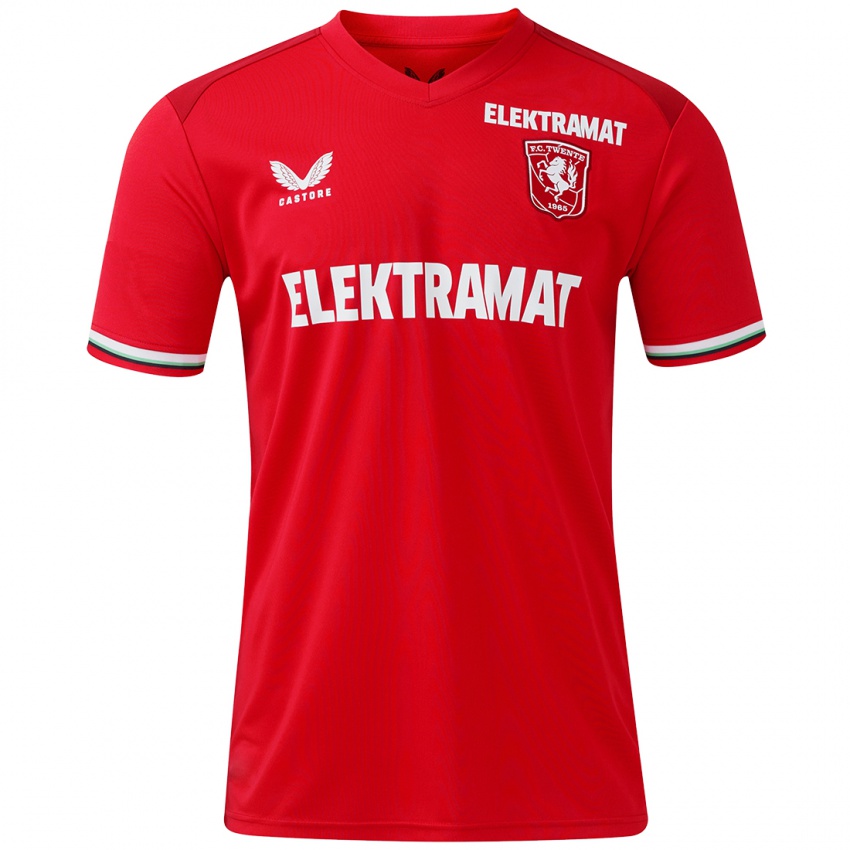 Kinderen Leart Bekolli #0 Rood Wit Thuisshirt Thuistenue 2024/25 T-Shirt België