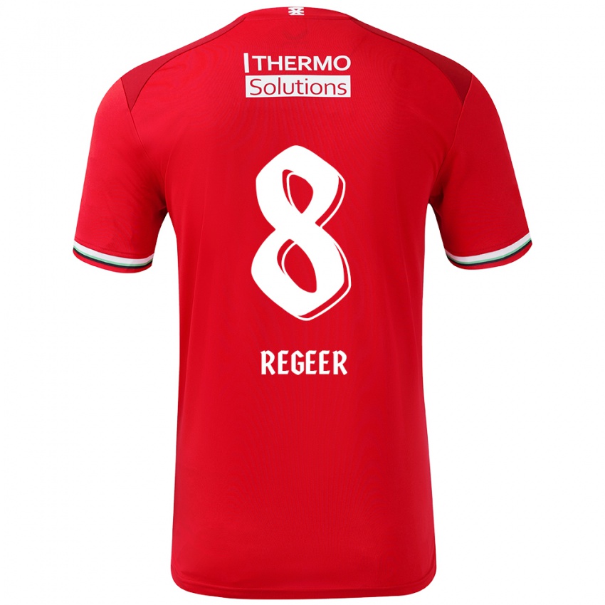 Kinderen Youri Regeer #8 Rood Wit Thuisshirt Thuistenue 2024/25 T-Shirt België