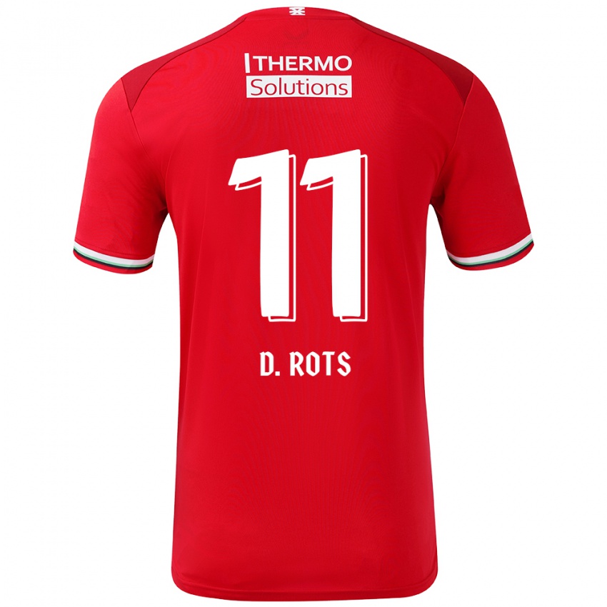 Kinderen Daan Rots #11 Rood Wit Thuisshirt Thuistenue 2024/25 T-Shirt België