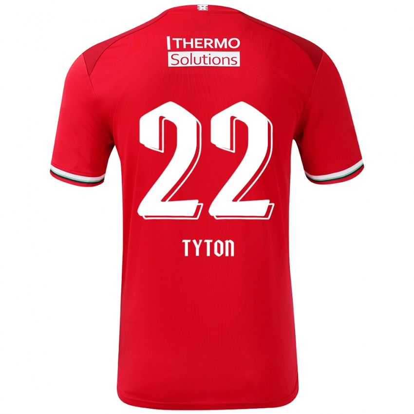 Kinderen Przemyslaw Tyton #22 Rood Wit Thuisshirt Thuistenue 2024/25 T-Shirt België