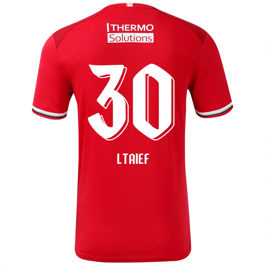 Kinderen Sayfallah Ltaief #30 Rood Wit Thuisshirt Thuistenue 2024/25 T-Shirt België