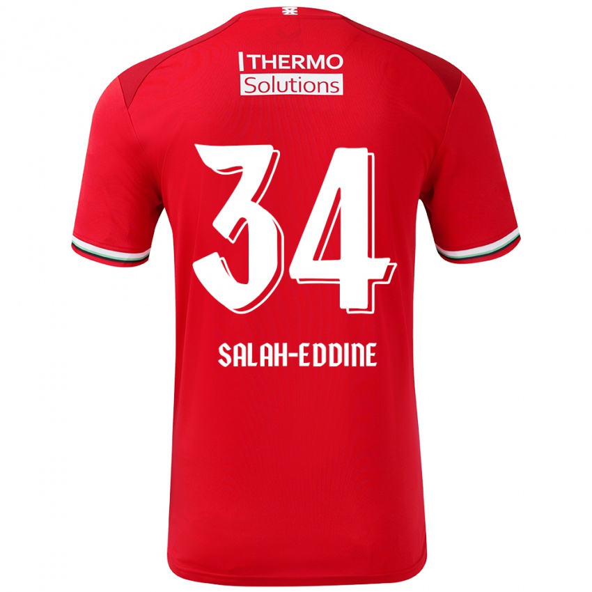 Kinderen Anass Salah-Eddine #34 Rood Wit Thuisshirt Thuistenue 2024/25 T-Shirt België