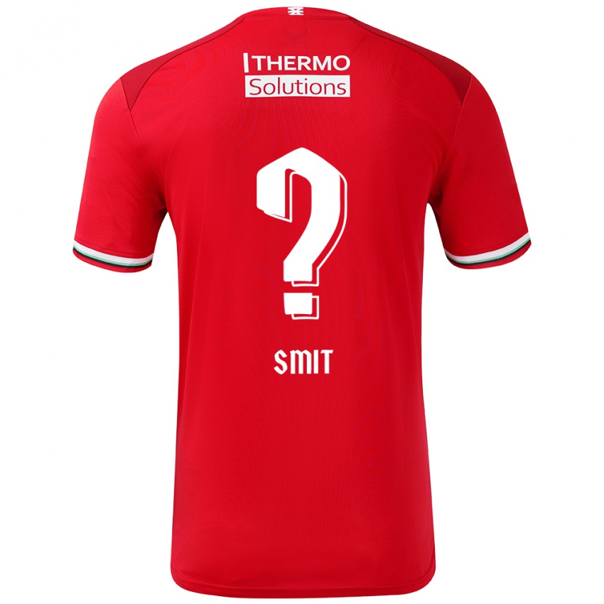 Enfant Maillot Mauro Smit #0 Rouge Blanc Tenues Domicile 2024/25 T-Shirt Belgique