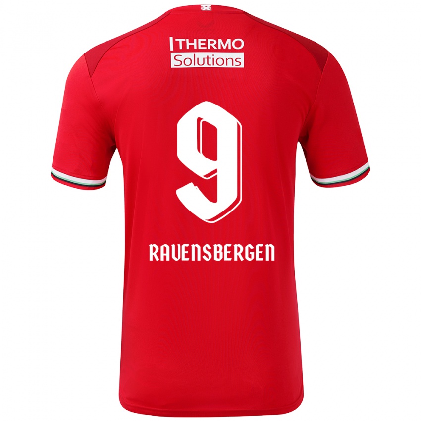 Kinderen Jaimy Ravensbergen #9 Rood Wit Thuisshirt Thuistenue 2024/25 T-Shirt België