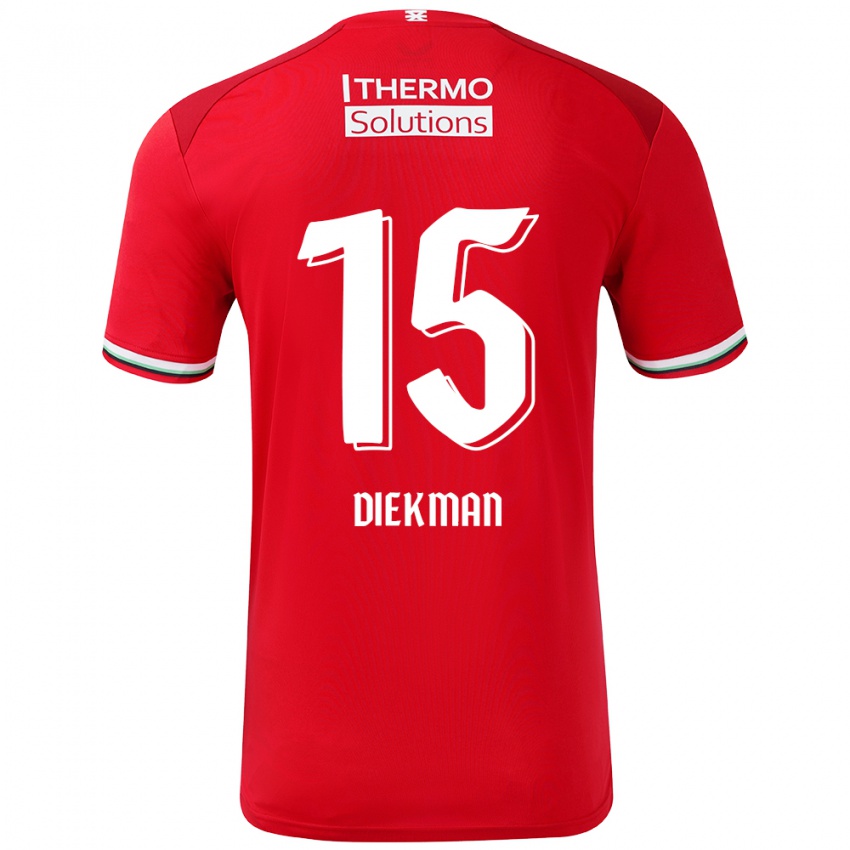 Kinderen Jill Diekman #15 Rood Wit Thuisshirt Thuistenue 2024/25 T-Shirt België